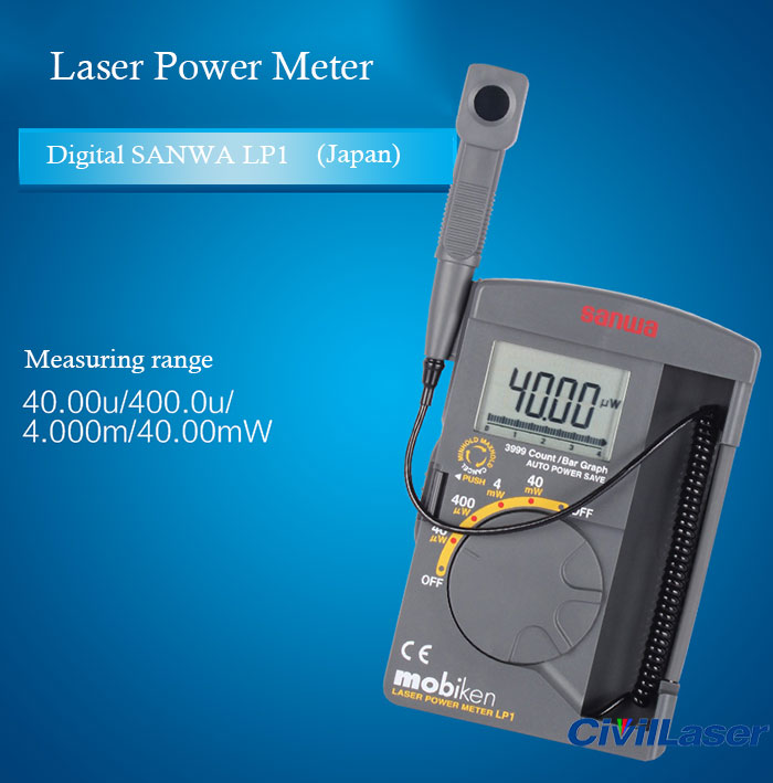 Digital SANWA LP1 Laser Power Meter Pocket optical sensor 400nm~1100nm 0.01uW~39.99mW